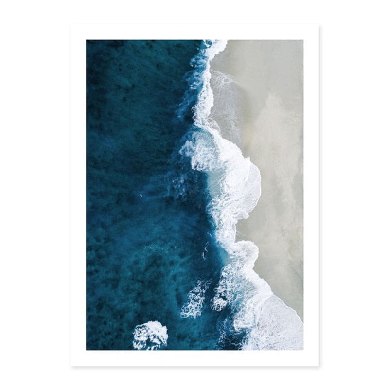 Nordic Sea Wave Scene Wall Art - Canvas Wall Art Painting | Bowlift