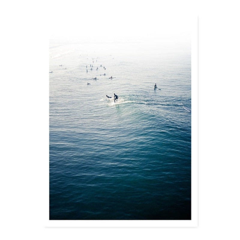 Nordic Sea Wave Scene Wall Art - Canvas Wall Art Painting | Bowlift