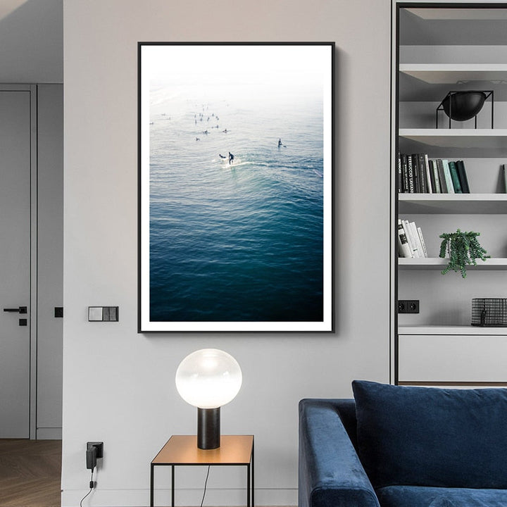 Nordic Sea Wave Scene Wall Art - Canvas Wall Art Painting | Bowlift