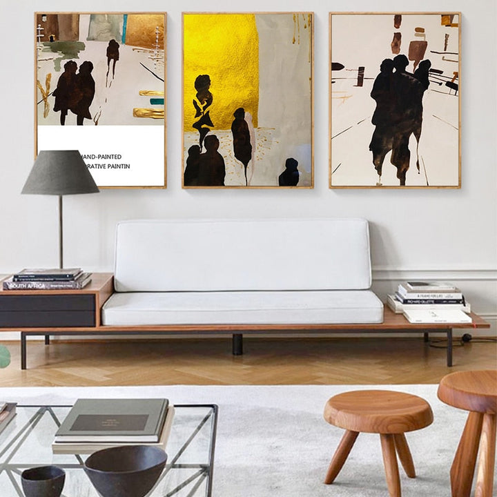 Shadows In City - Canvas Wall Art Painting | Bowlift