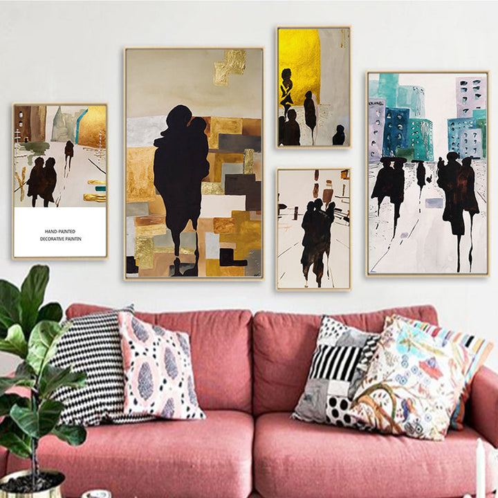 Shadows In City - Canvas Wall Art Painting | Bowlift