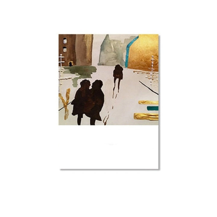 Shadows In City - Canvas Wall Art Painting | Bowlift