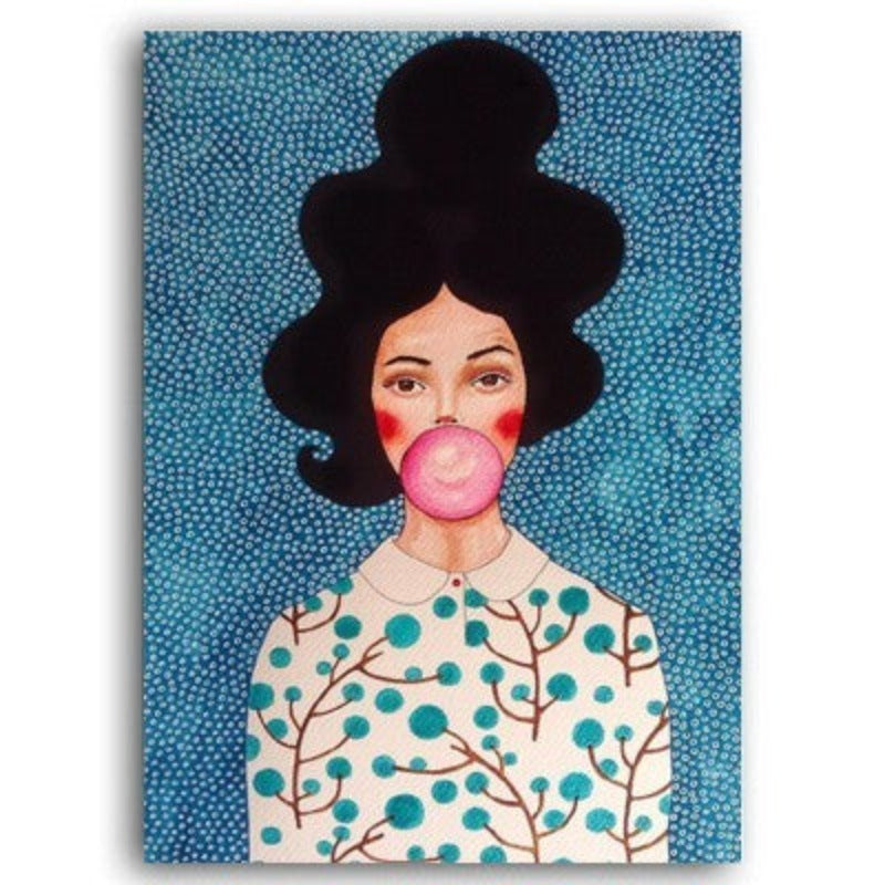 Fashion Flower Girl - Canvas Wall Art Painting | Bowlift