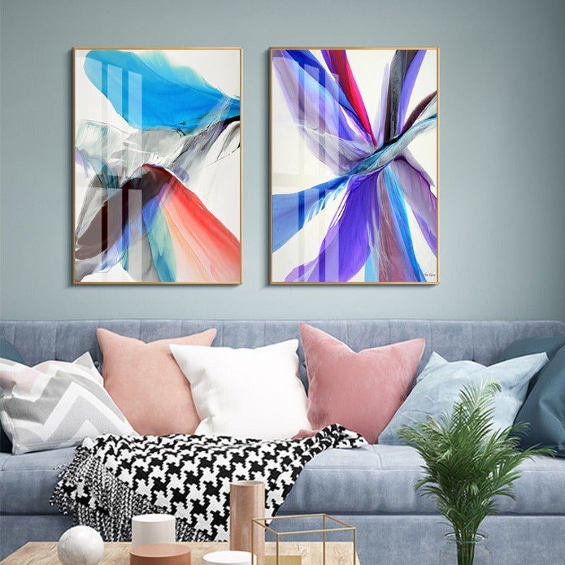 Feathers of Hope Colorful HD - Canvas Wall Art Painting | Bowlift