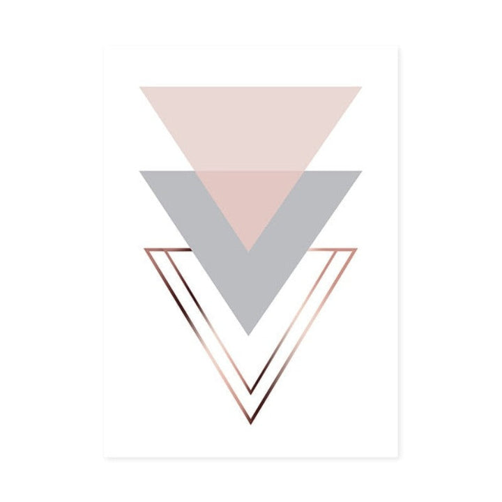 Geometric Pink Home - Canvas Wall Art Painting | Bowlift