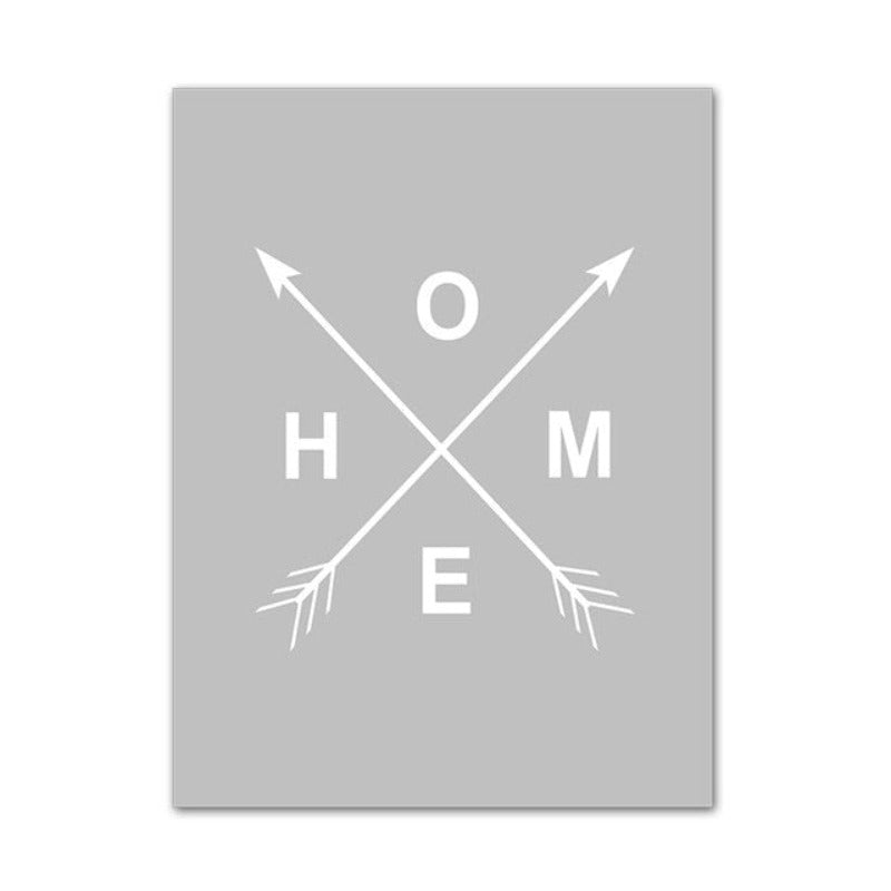Geometric Pink Home - Canvas Wall Art Painting | Bowlift