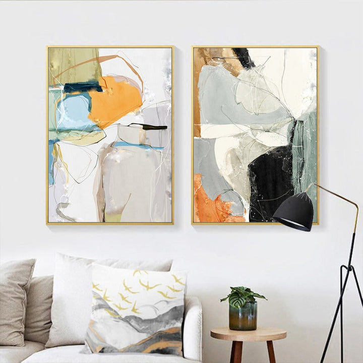 Multi Colors Block - Canvas Wall Art Painting | Bowlift
