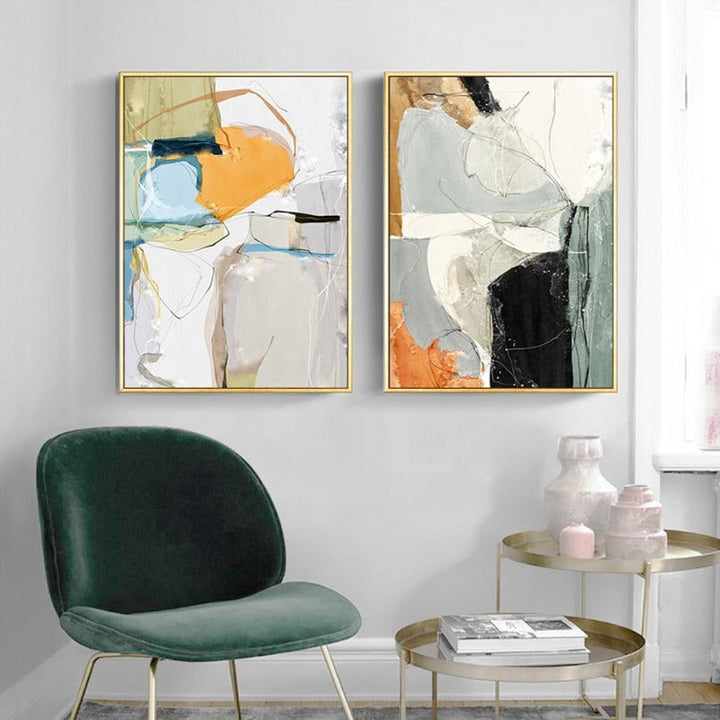 Multi Colors Block - Canvas Wall Art Painting | Bowlift