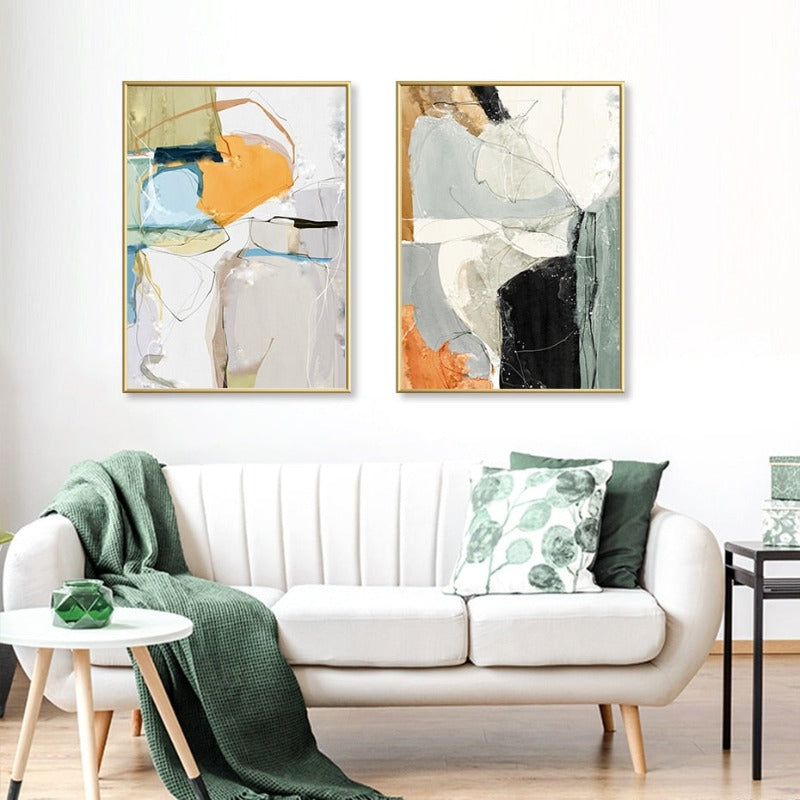 Multi Colors Block - Canvas Wall Art Painting | Bowlift