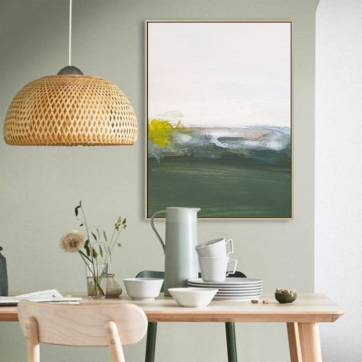 Green Printing Oil Art - Canvas Wall Art Painting | Bowlift