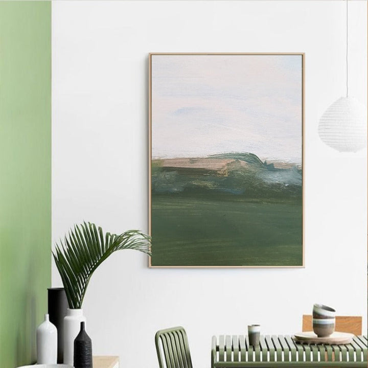 Green Printing Oil Art - Canvas Wall Art Painting | Bowlift