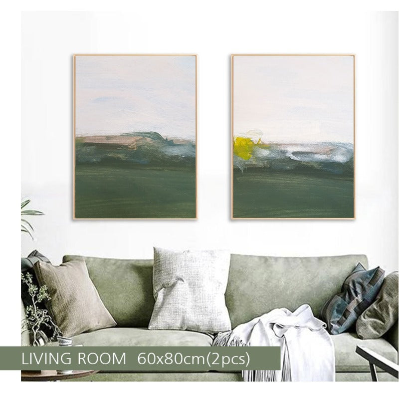 Green Printing Oil Art - Canvas Wall Art Painting | Bowlift