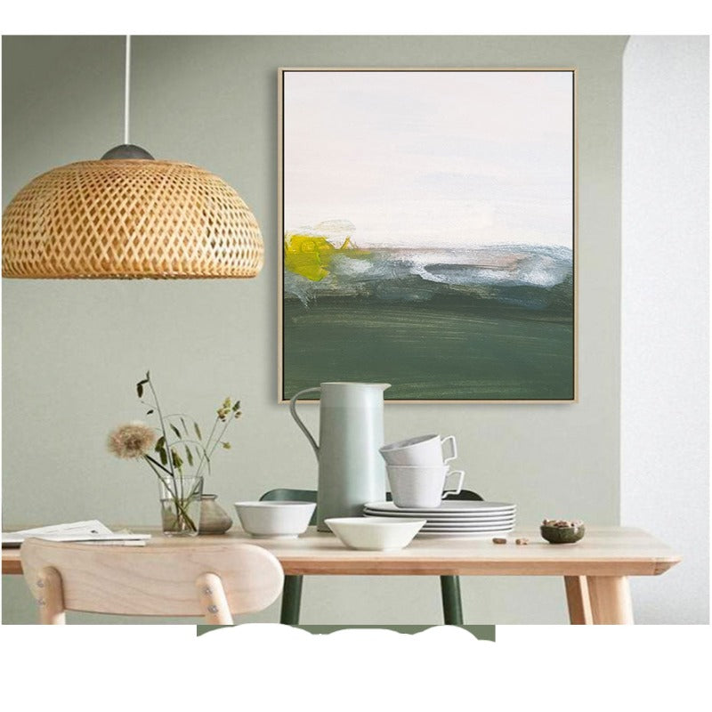 Green Printing Oil Art - Canvas Wall Art Painting | Bowlift