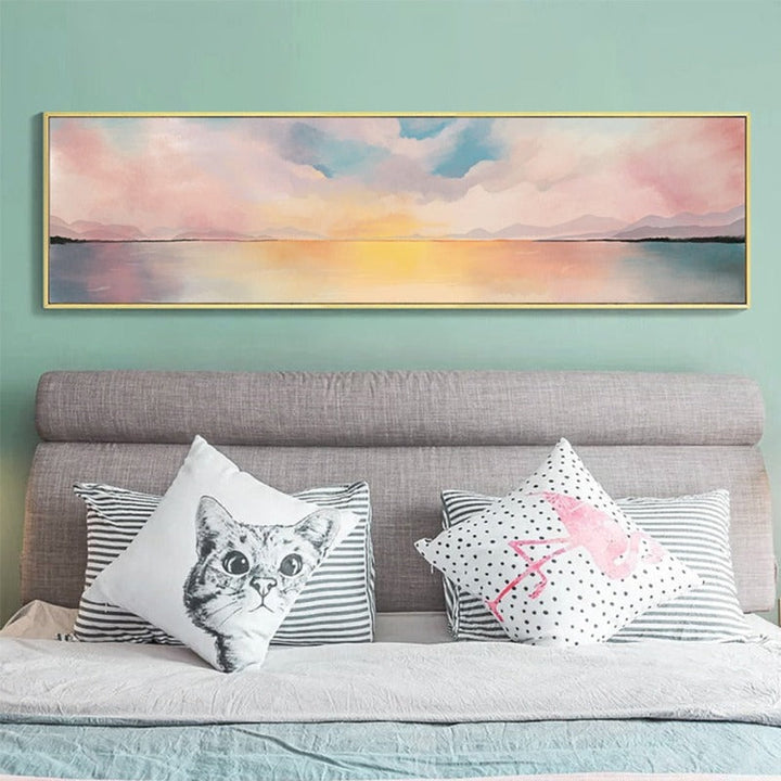 Panoramic Landscape Scene Abstract - Canvas Wall Art Painting | Bowlift