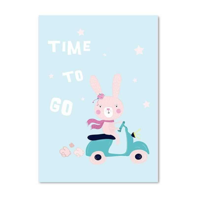 Cute Cat Bunny - Canvas Wall Art Painting | Bowlift
