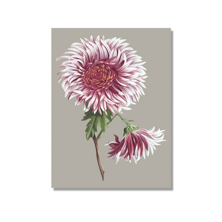Nice Chrysanthemum Floral Picture Wall Art - Canvas Wall Art Painting | Bowlift