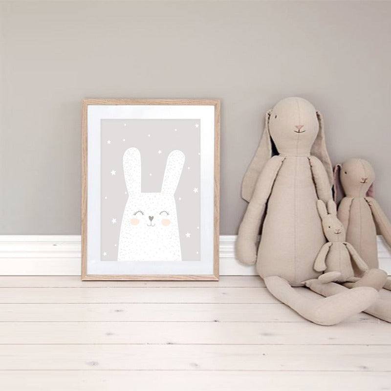 Dreaming Bunny - Canvas Wall Art Painting | Bowlift