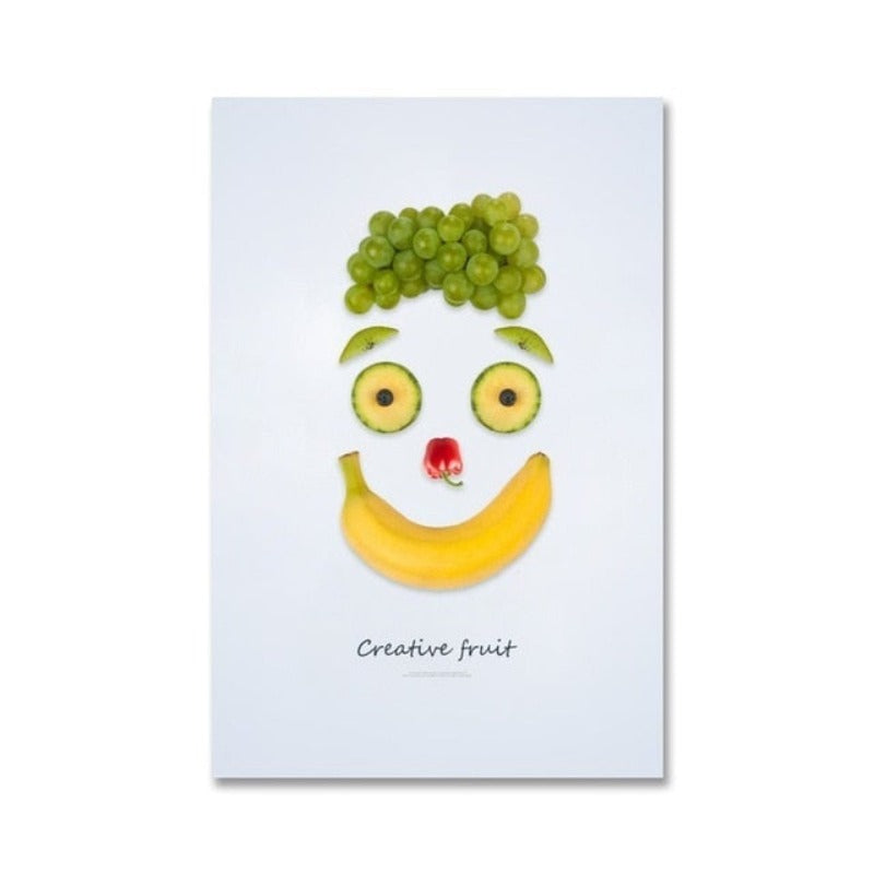 Dancing Cool Fruits - Canvas Wall Art Painting | Bowlift