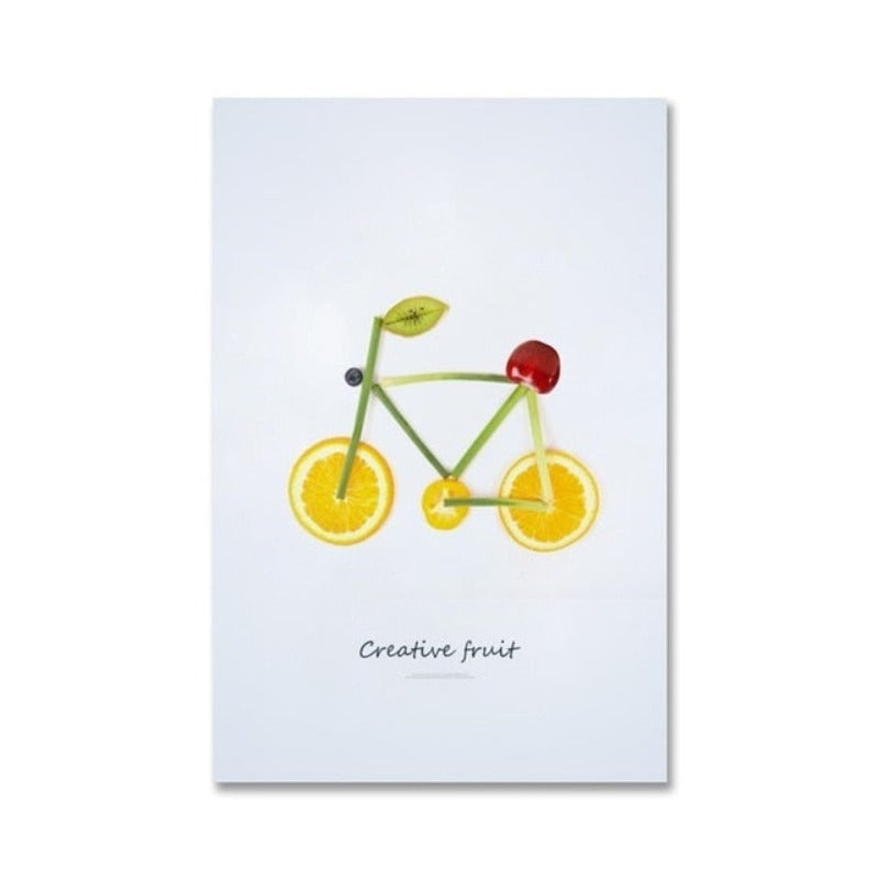 Dancing Cool Fruits - Canvas Wall Art Painting | Bowlift