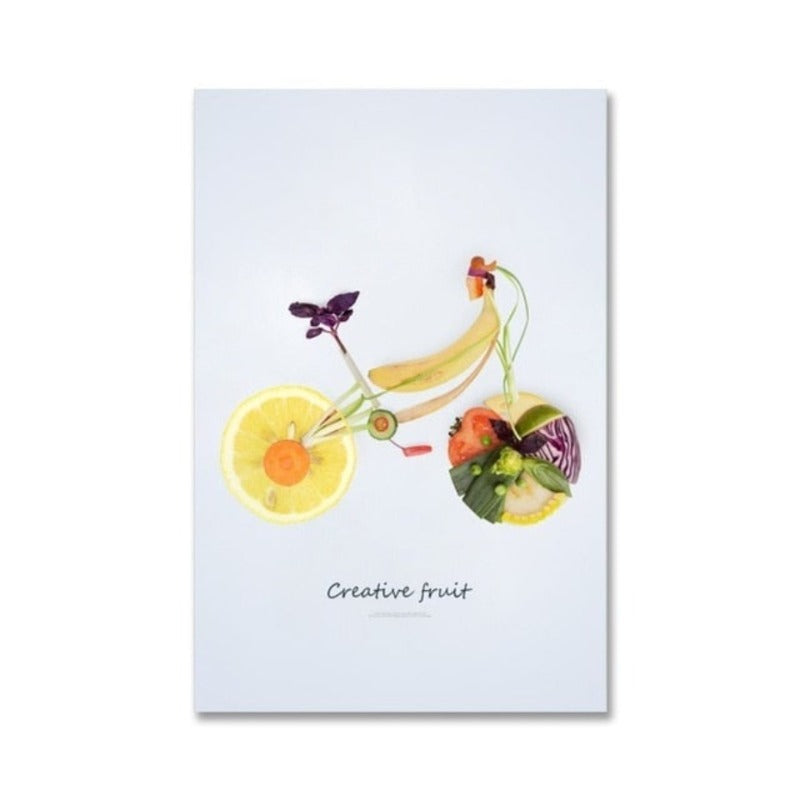 Dancing Cool Fruits - Canvas Wall Art Painting | Bowlift