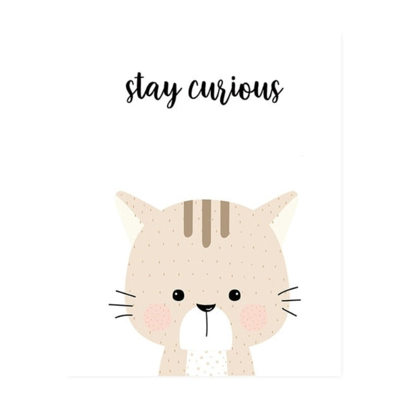 Sweet Wondland Animals - Canvas Wall Art Painting | Bowlift