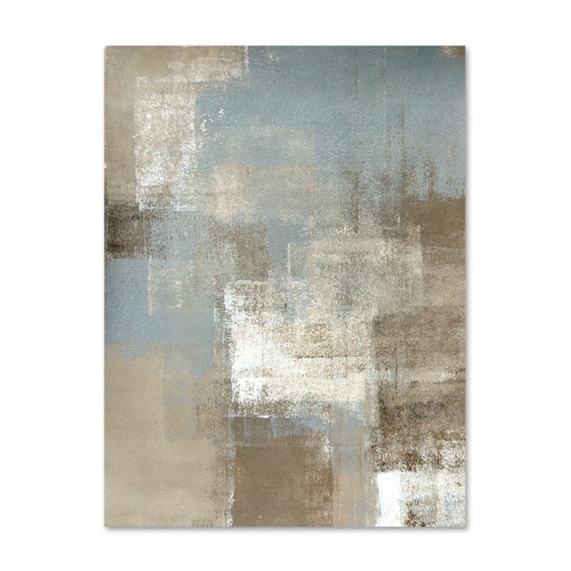 Vintage Gray And Beige Trend Abstract- Canvas Wall Art Painting | Bowlift