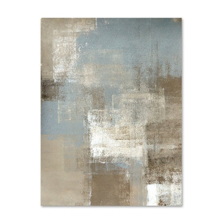 Vintage Gray And Beige Trend Abstract- Canvas Wall Art Painting | Bowlift