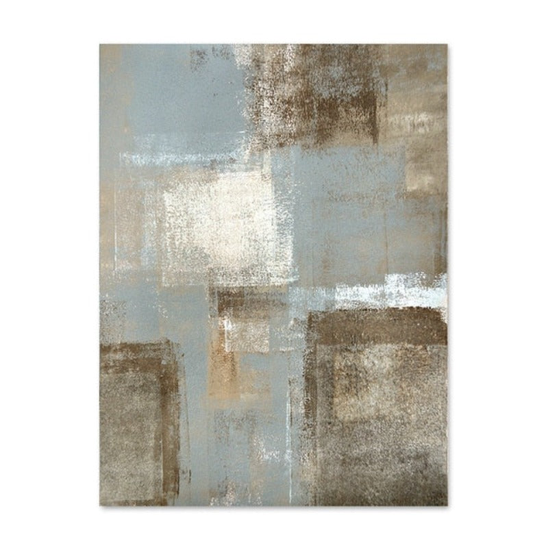Vintage Gray And Beige Trend Abstract- Canvas Wall Art Painting | Bowlift