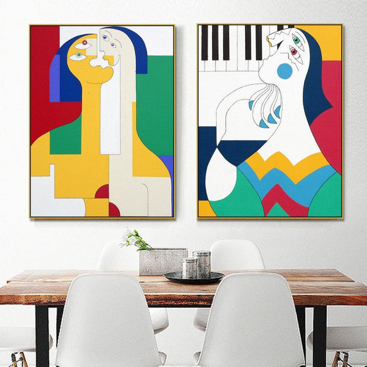 Figure Family - Canvas Wall Art Painting | Bowlift