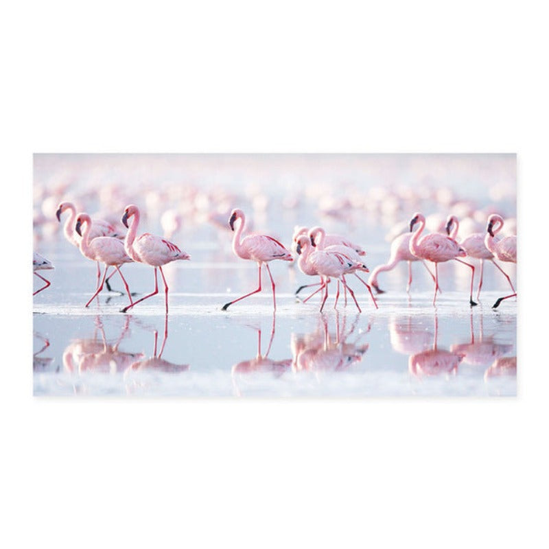 Beautiful Flamingo In Lake - Canvas Wall Art Painting | Bowlift