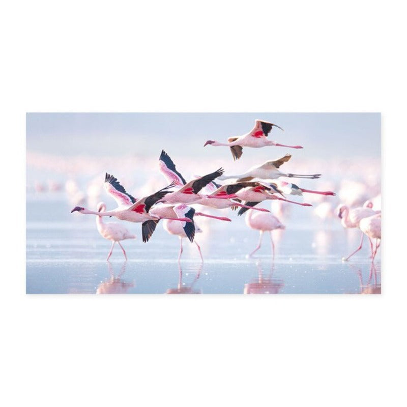 Beautiful Flamingo In Lake - Canvas Wall Art Painting | Bowlift