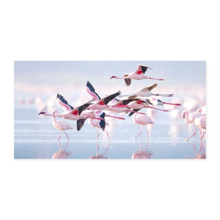 Beautiful Flamingo In Lake - Canvas Wall Art Painting | Bowlift