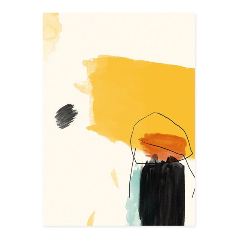 Geometric Abstract Trendy Colors  - Canvas Wall Art Painting | Bowlift