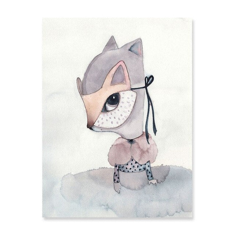 Watercolor Cartoon - Canvas Wall Art Painting | Bowlift