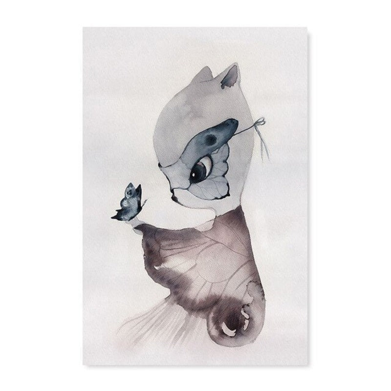 Watercolor Cartoon - Canvas Wall Art Painting | Bowlift