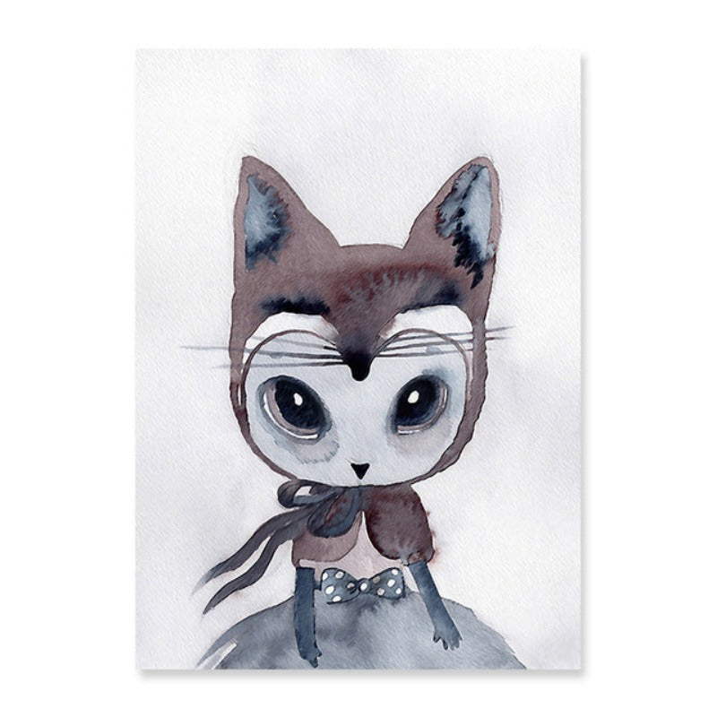 Watercolor Cartoon - Canvas Wall Art Painting | Bowlift
