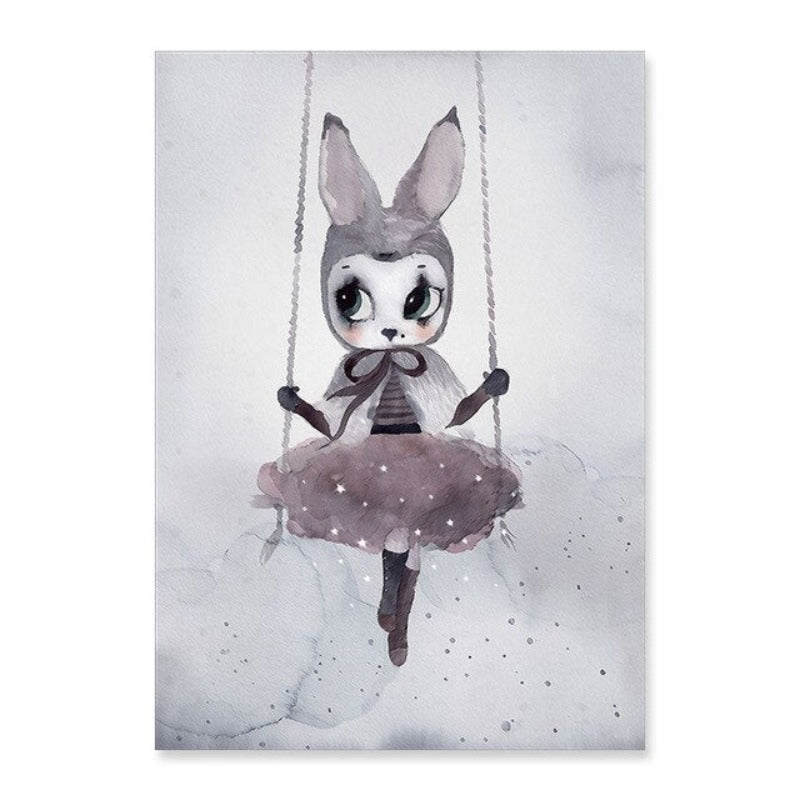 Watercolor Cartoon - Canvas Wall Art Painting | Bowlift