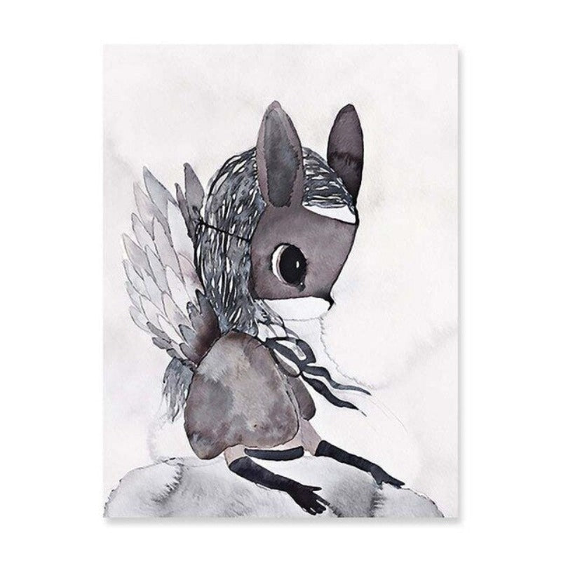 Watercolor Cartoon - Canvas Wall Art Painting | Bowlift