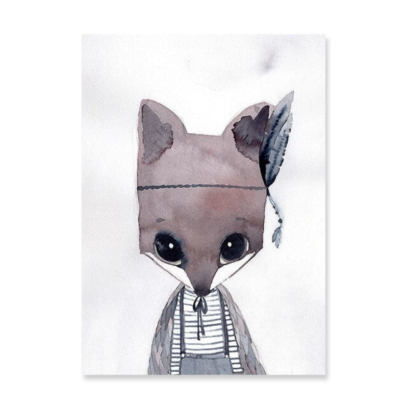 Watercolor Cartoon - Canvas Wall Art Painting | Bowlift