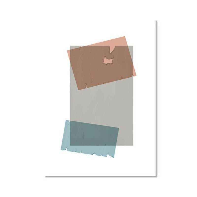 Geometric Abstract Colorful Wall Art  - Canvas Wall Art Painting | Bowlift
