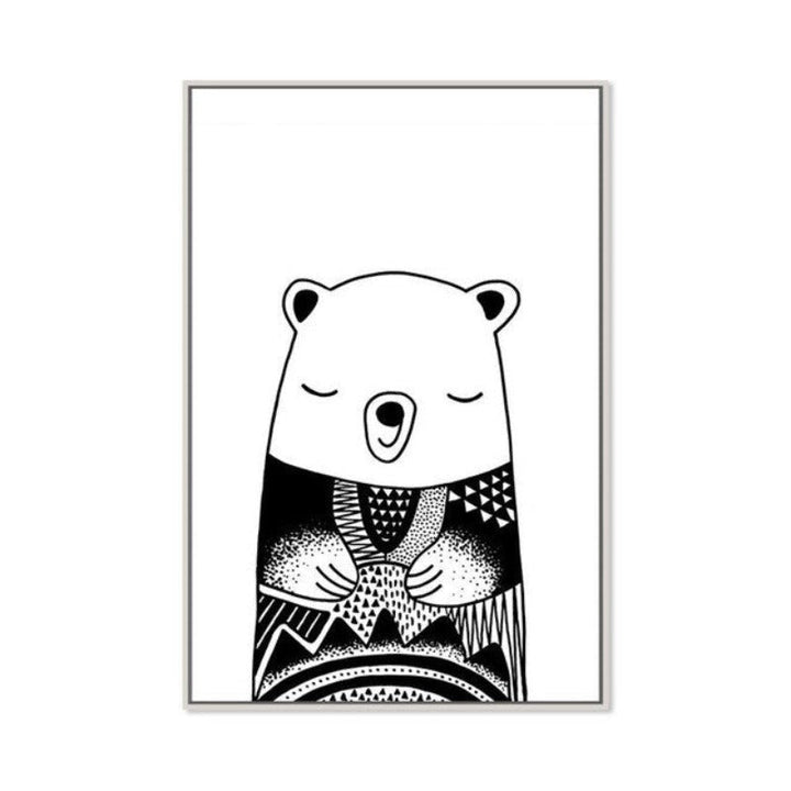 Woodland Bear Fox Cat - Canvas Wall Art Painting | Bowlift