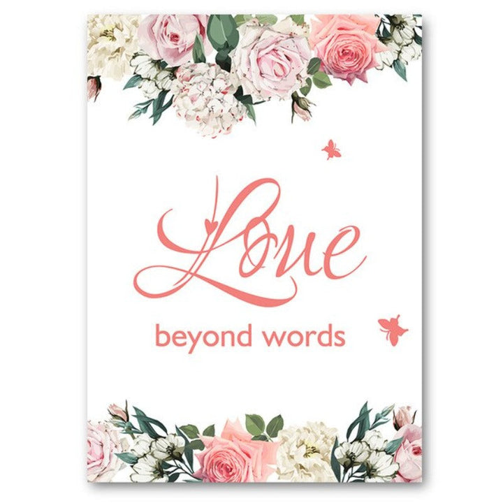 Live Laugh Live Quotes Floral Wall Art  - Canvas Wall Art Painting | Bowlift