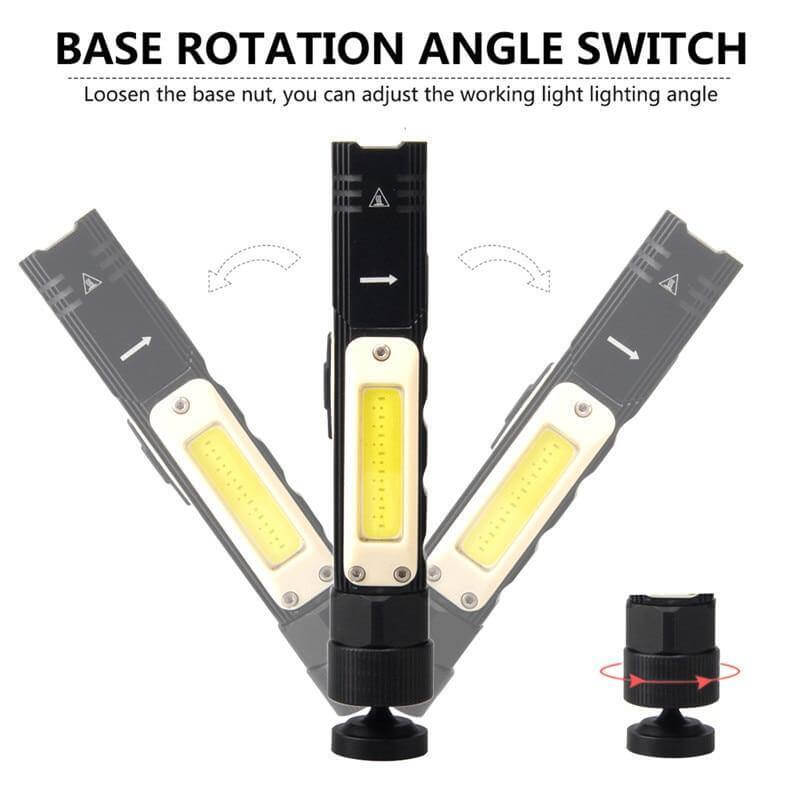 Rechargeable Magnetic Adjustable Camping Flashlight | Bowlift