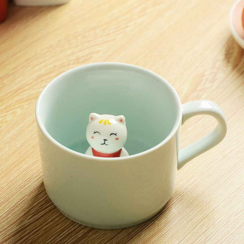 BowLift | 3D Creative Cartoon Animal Ceramic Mugs