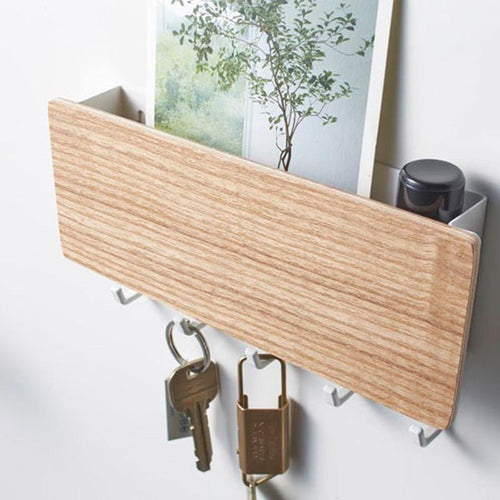 BowLift | KeyOrganize Wood Key Holder Wall Shelf | Multifunctional & Stylish | Wall Decor & Storage