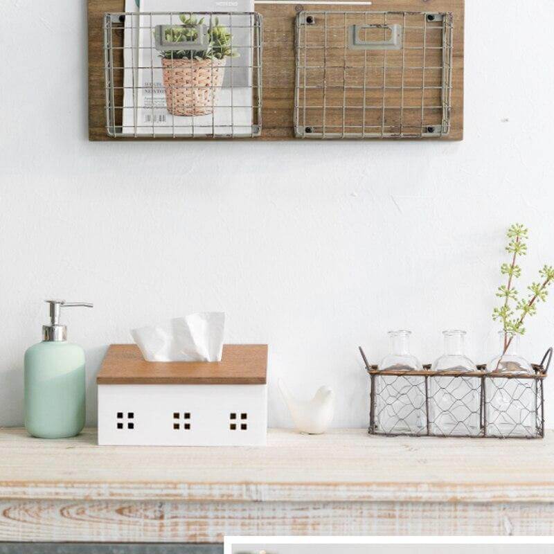 BowLift | Wooden Nordic House Tissue Box