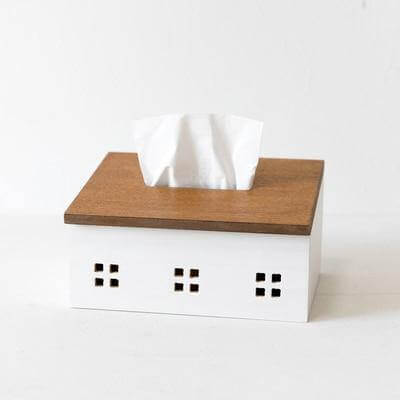 BowLift | Wooden Nordic House Tissue Box