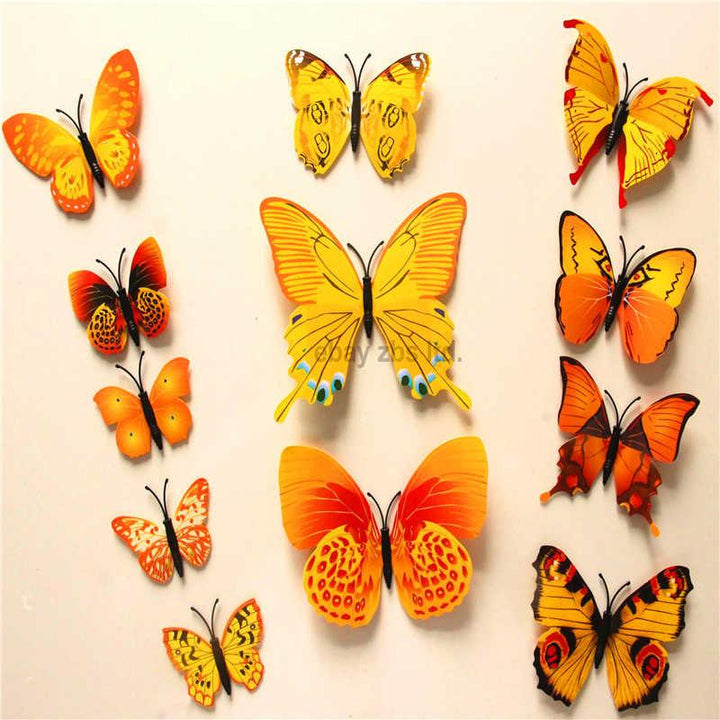 Butterfly 3D Wall Stickers - 12 Pieces | Bowlift