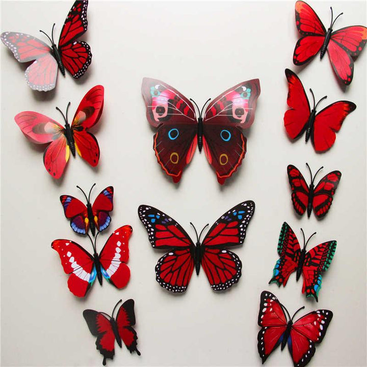Butterfly 3D Wall Stickers - 12 Pieces | Bowlift
