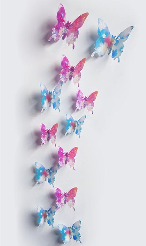 Butterfly 3D Wall Stickers - 12 Pieces | Bowlift